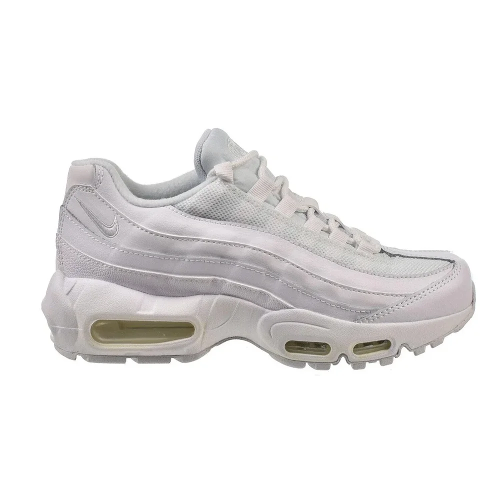 Nike Air Max 95 Recraft (GS) Big Kids Size 7Y‎ Shoes Triple White CJ3906-100 NEW
